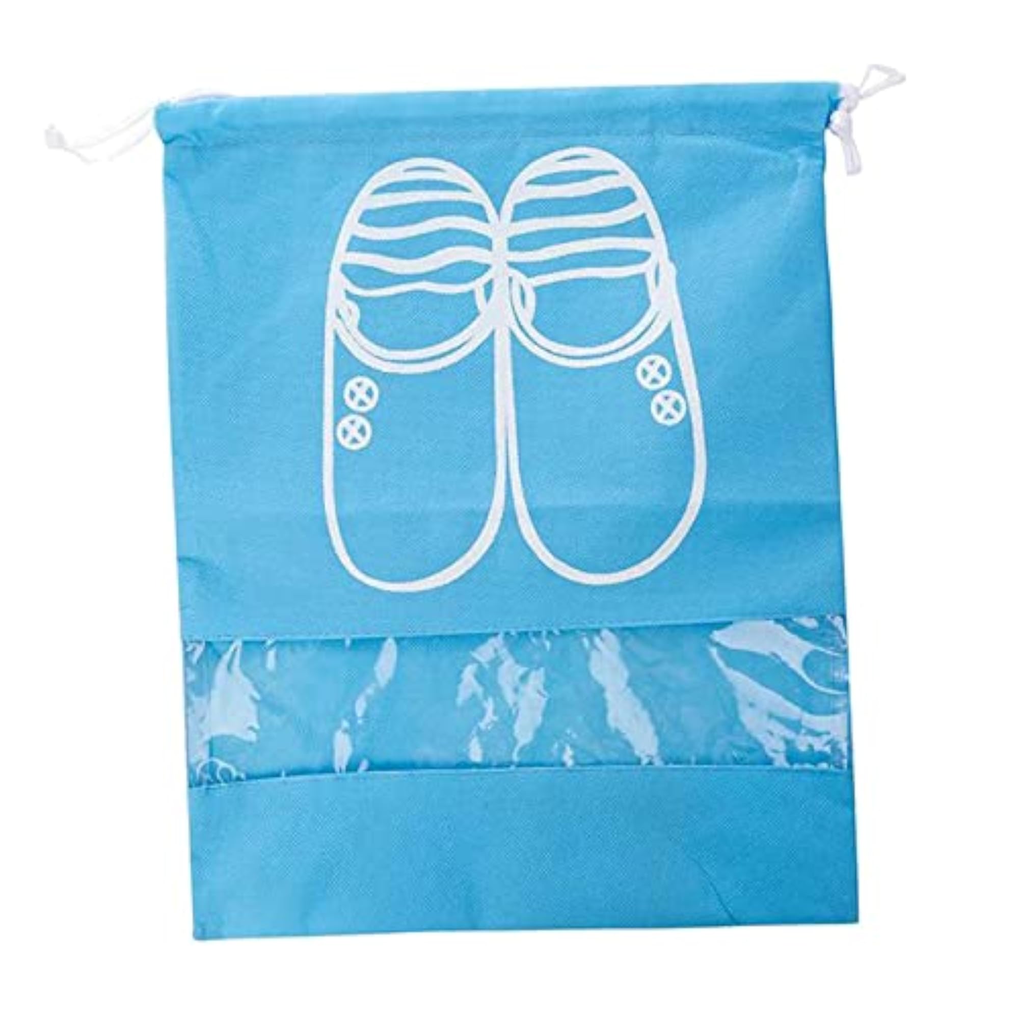 Portable Beam Drawstring Shoe Storage Bag, Dust-Proof Thick Foldable Pouch